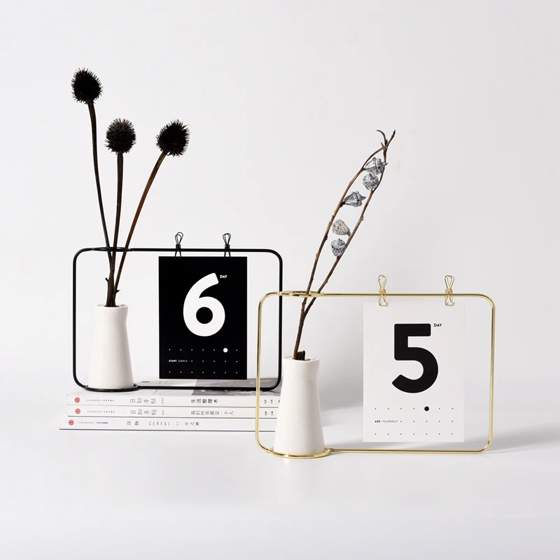 Креативная железная линия цветочный горшок растение керамическая фотография