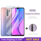 2 в 1 закаленное стекло для Huawei P Smart Pro 2019 Z 2021 2020 S Защита для экрана объектива камеры для Huawei Mate 20 10 30 Lite стекло