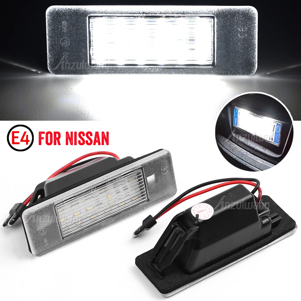 

For Nissan Qashqai X-Trail T31 Rogue Juke NV200 Pathfinder R51 Versa Nismo Q50 LED Trunk Number Rear License Plate Light Lamp