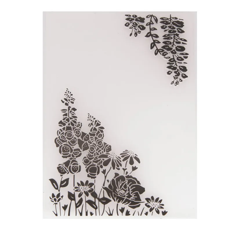 

Plastic Bump Embossing Template Wildflowers Scrapbooking Craft Making Postcard Album Decoration Paper Art Embossed Printing Clip