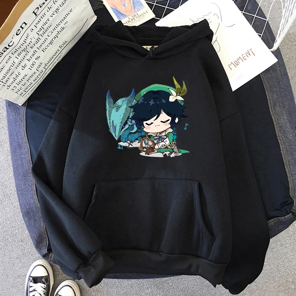 

Game Cute Keqing Printed Hoodies Genshin Impact Sweatshirts Clothes Women/Men Oversized Harajuku Anime Unisex Casual Sportwear