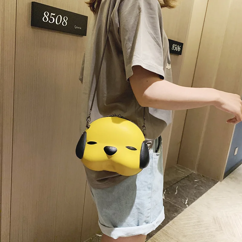 2019 новая милая Жесткая Сумка с рисунком милой собаки на одно плечо Наклонная для