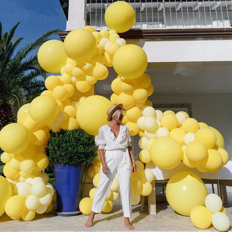 

5'' 10'' 18'' 36'' Matte Pure Yellow Balloons Wedding Birthday Party Yellow Latex Decoration Kid Adult Ballon Baby Shower Globos