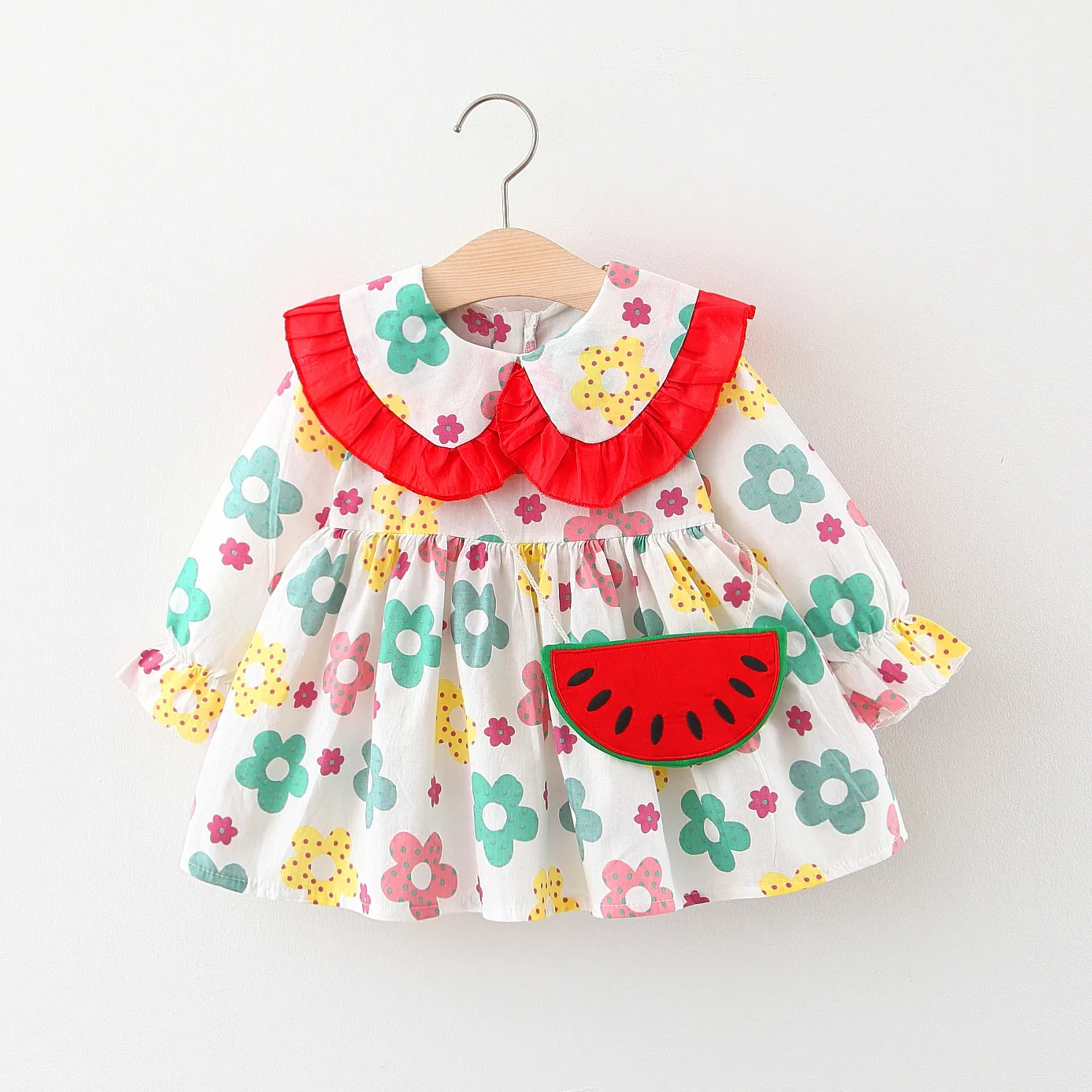 

Модные Вечерние Платья принцессы; Сезон весна-осень; Новое платье для маленьких девочек; Хлопковая одежда для маленьких девочек; 2 цвета; Дет...