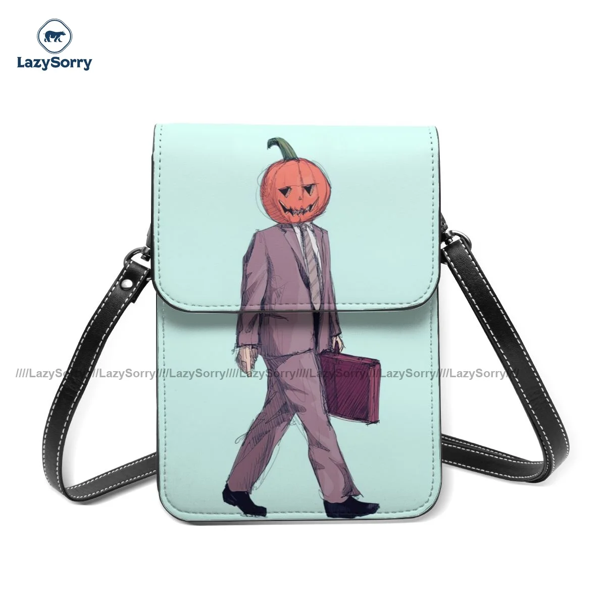

Pumpkin Shoulder Bag Bulk Funny Mobile Phone Bag Leather Streetwear Student Bags