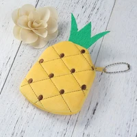 cute wallets purse bag cartoon children fruit shaped wallet velvet wallets pineapple ananas fruit multicolor 16cm x 10cm 1piece