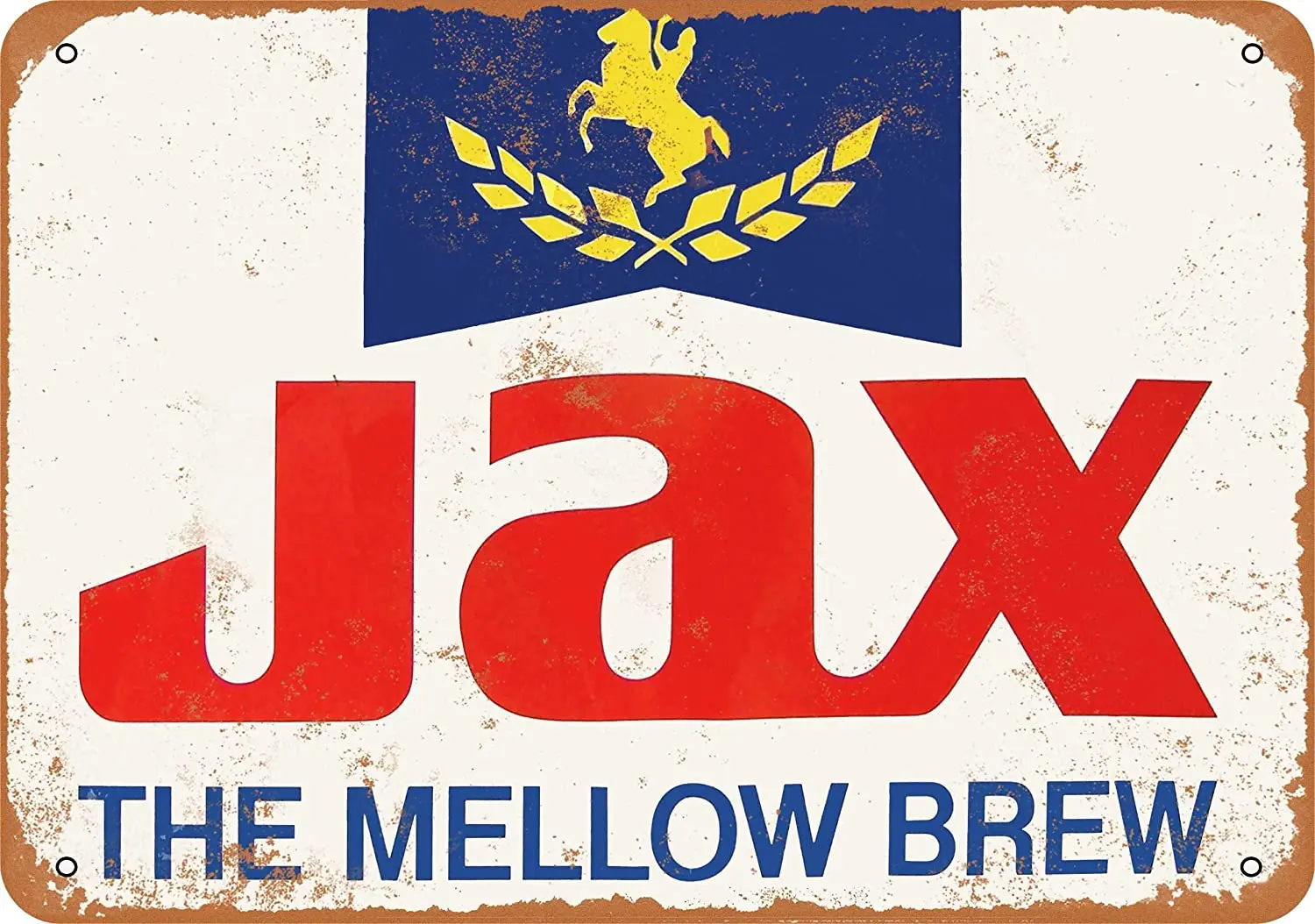 

WallColor 8*12 Metal Sign Jax Beer The Mellow Brew Vintage Look