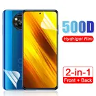 Гидрогелевая пленка 2 в 1 для Xiaomi Poco M4 M3 F2 X3 Pro F3 M3 Mi 11i, Защитная пленка для задней панели экрана Redmi 10 Pro 7A 8A 9A 8T 9T NFC