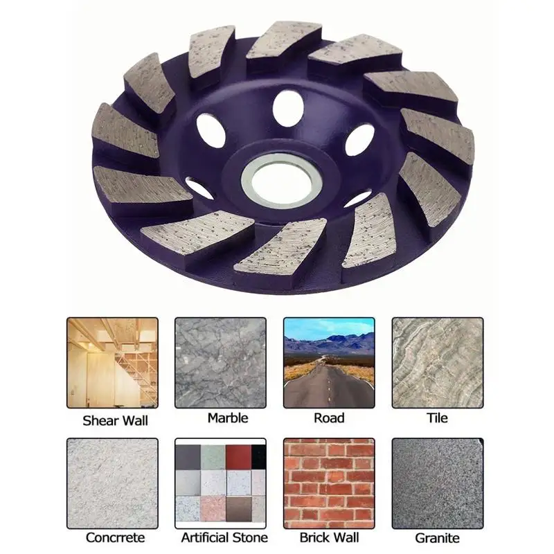 

1pcs 4" 100mm Diamond Grinding Wheel Disc Bowl Shape Grinding Cup Concrete Granite Stone Ceramic Cutting Disc Piece Tools