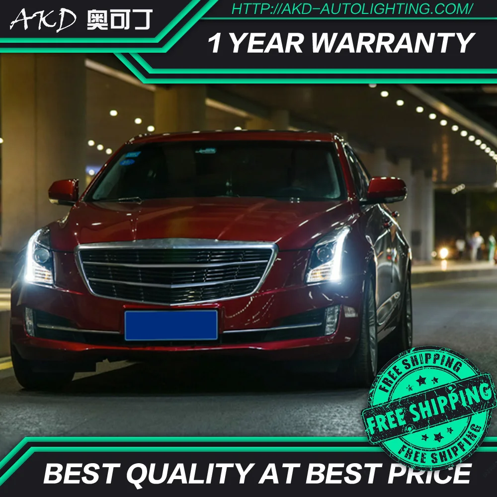 АКД автомобильного тюнинга фары для Cadillac ATS-L ATS L светодиодные DRL Противотуманные