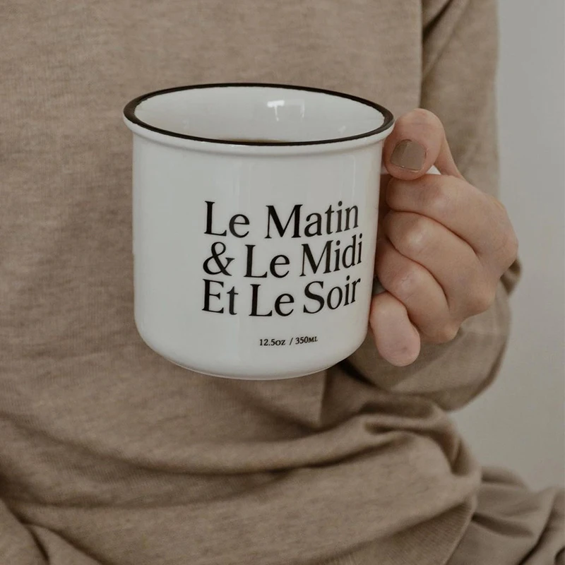 Креативные керамические кофейные чашки с буквенным принтом для завтрака молока