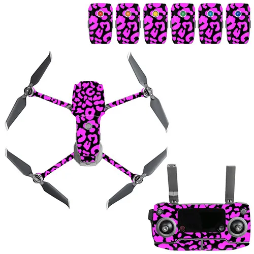 Темно-серый Граффити наклейка Skins Комплект для DJI Mavic 2 Drone Body sticker пустынный камуфляж наклейки аксессуары для кожи Mavic 2 PRO/Zoom - Цвет: Темно-серый