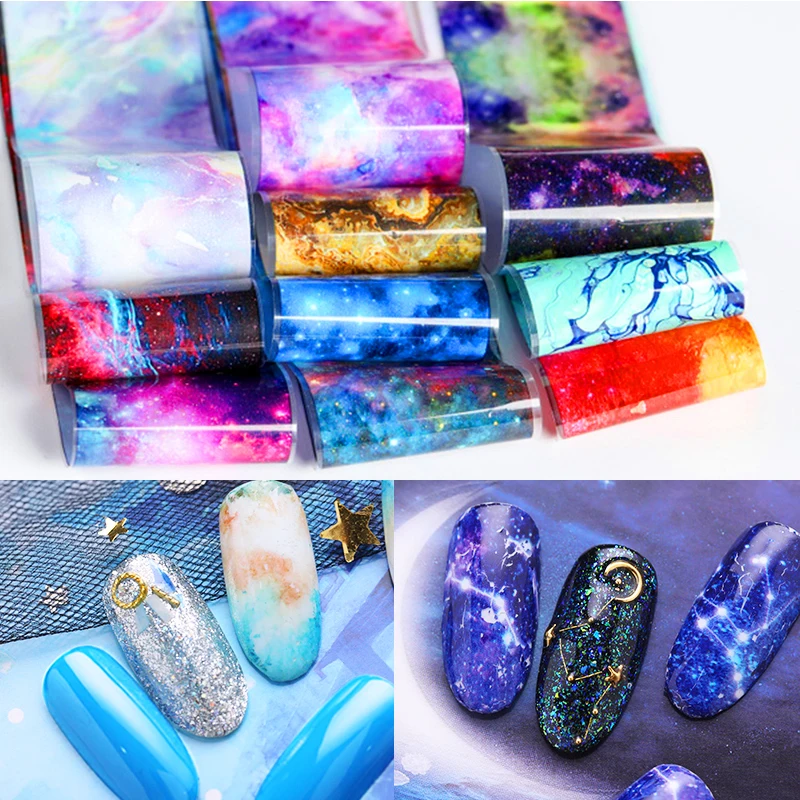 Цветные наклейки на ногти ультра тонкий стикер смешанные узоры клейкие