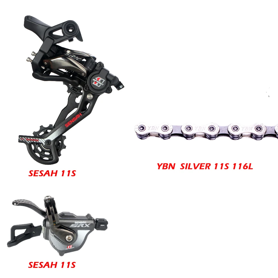 Светло-серый SENSAH SRX SHIMANO M6000 11 скоростей переключения Schaltwerke 46t кассетт/кеттенблат YBN X10 kette Groupset, PCR UBER - Цвет: Светло-серый