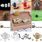 1 шт.1 комплект, металлический чайный набор, 1: 12, миниатюрная мебель для кукольного дома