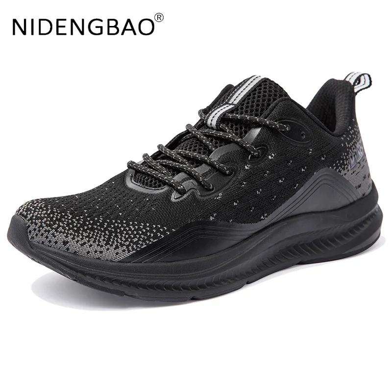 2021 Men's Sneakers Running Shoes Breathable Fly Weave Outdoor Walking Hiking Jogging Gym Male Sports Shoes Homme Big Size 50