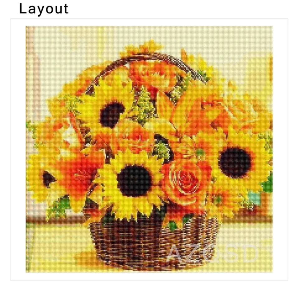 AZQSD алмазная живопись цветок вышивка крестиком рукоделие ремесла домашний декор