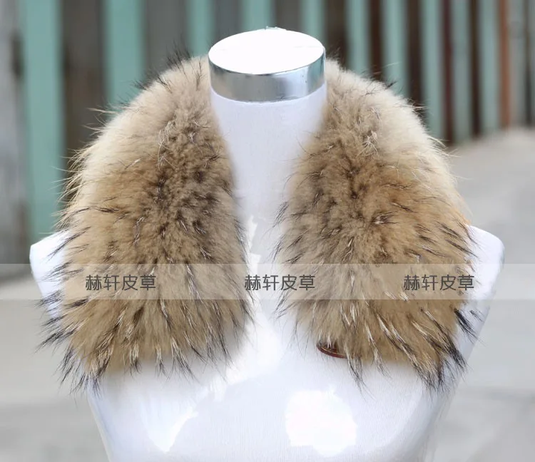 Зима 100% натуральный мех енота воротник и женские шарфы элегантное пальто свитер