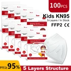 Маска для лица KN95, Антивирусная, ffp 2, сертифицированная ce