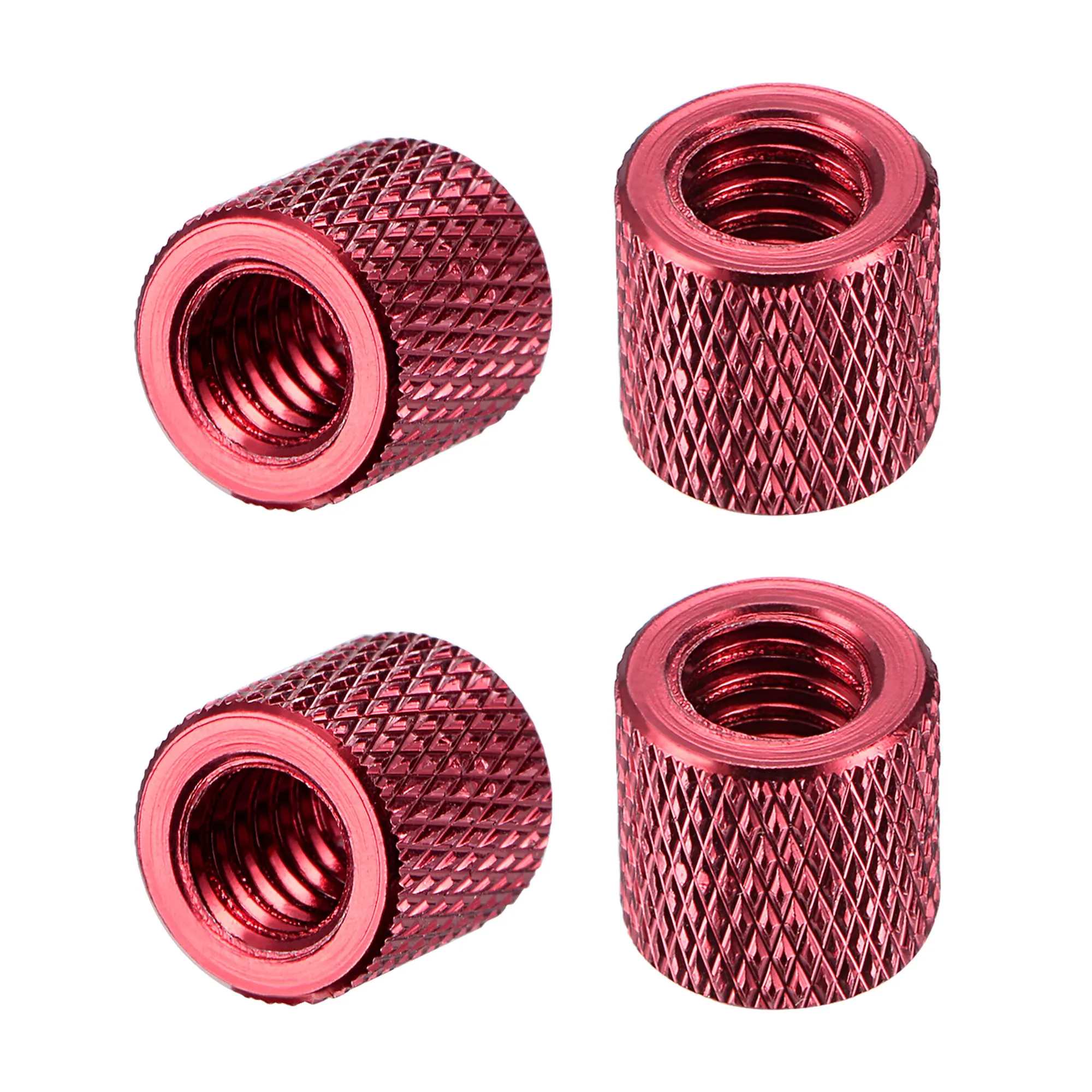 

Uxcell 1/4x10mmx10mm Aluminum Alloy Diamond Knurl Knurled Camera Tripod Silver 4pcs