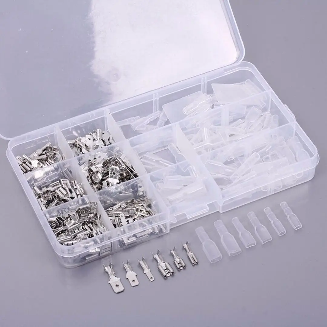 

1 Set Female Male Spade Terminal Connector Car Electrical 6.3mm 270pcs 2.8mm 4.8mm New Practical Useful