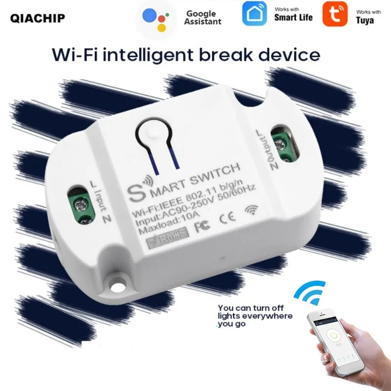 

Tuya Wifi Smart Switch Modules 10A Intelligent Breaker Voice Control Via Google Alexa IFTTT Timer Smart Life App Remote Control