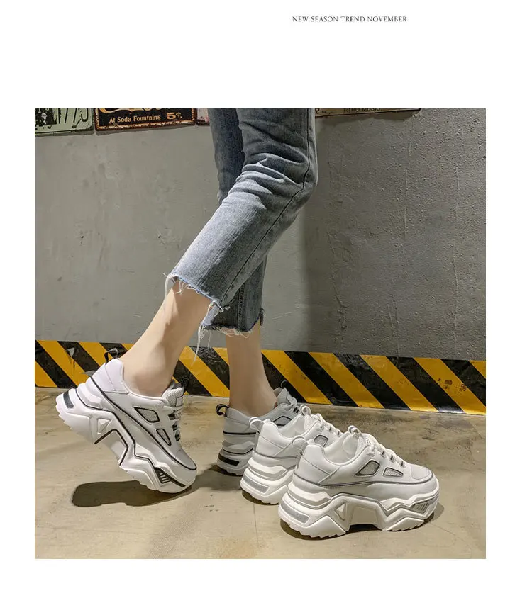 Fashion Brand Yellow Sneakers Women Shoes Female basket femme Dad Chunky Sneakers Designer Trainers Casual Shoes chaussures