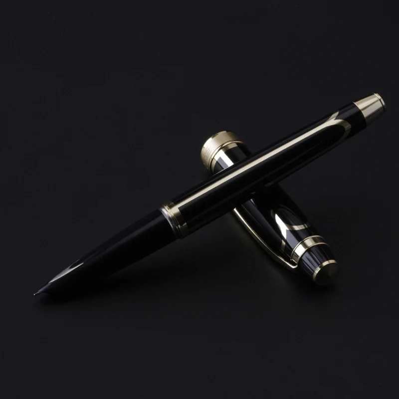 Роскошные ручки 14k перьевая ручка золотого цвета 0 5 мм с тонким перьевым