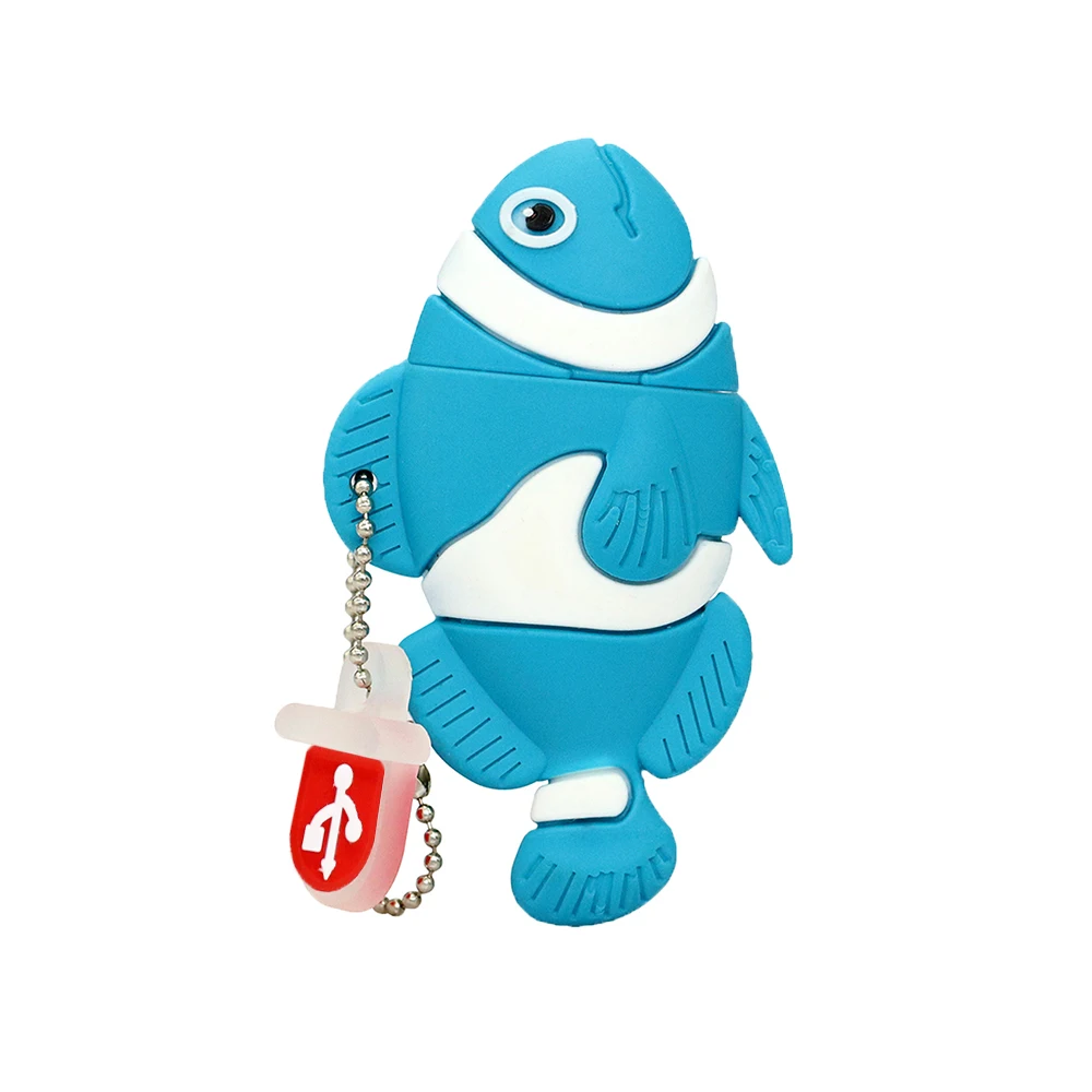Мультфильм USB флэш-накопитель 256G Клоун Рыба ручка-накопитель 128 ГБ Флешка 64 ГБ 32 ГБ 16 ГБ 8 ГБ 4 ГБ флэш-накопитель USB 2,0 диск памяти USB флешка
