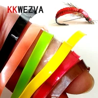 kkwezva 100pcs bag silicone caddis fly pupa nymph worm body wrap skin caddis larvae czech nymph scud lure fly tying material