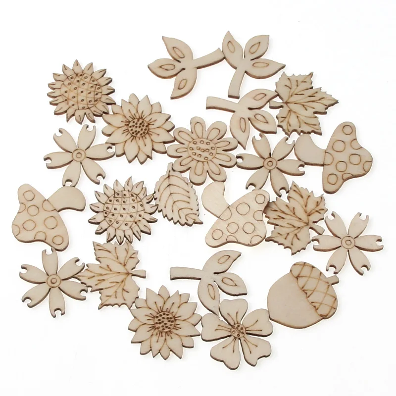 

50 шт завод ручной работы деревянное Домашнее Украшение подвесное украшение картина Скрапбукинг ремесла Деревянный DIY аксессуар 25-30 мм