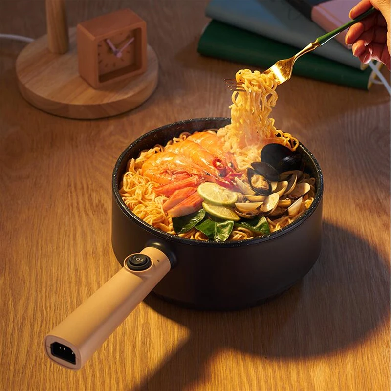 

220V 1.2L Electric Rice Cooker Non-Stick Frying Pan Multi Cooker Mini Hot Pot Portable Cooking Machine Pancake Maker