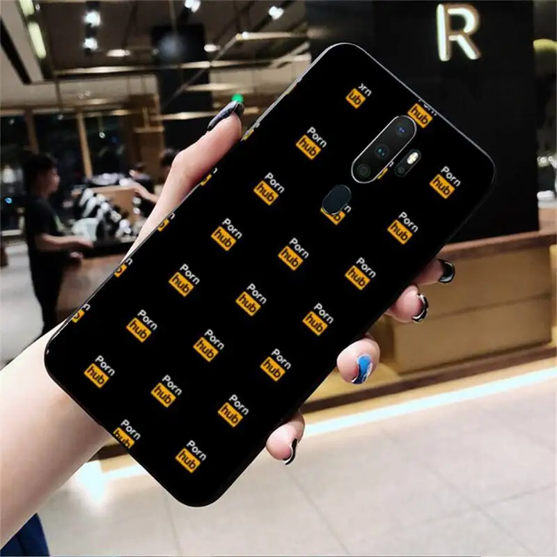 

LJHYDFCNB Black Pornhub Coque Shell Tpu Phone Case For Oppo Reno2 Z 2Z Realme5 6 Pro R9 11 Plus 15 17 Pro