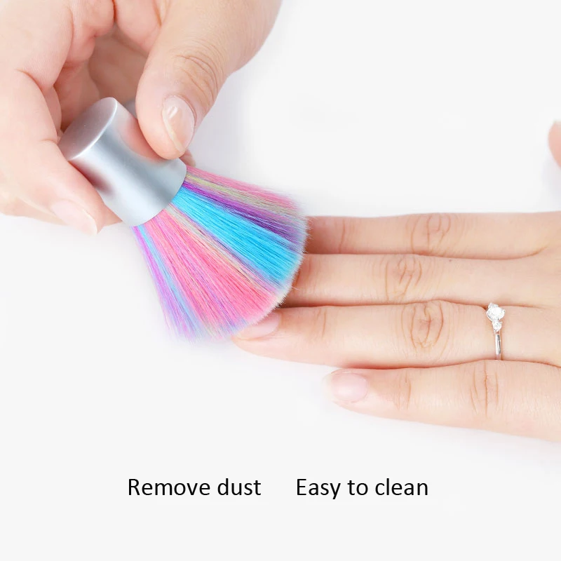 

New 1 pcs High Quality Nail Art Soft Dust Brush Pen Rainbow Fashion Design Manicure Makeup Clean Care Nail Powder Remove Tools