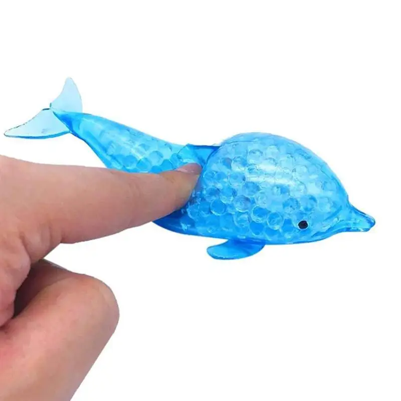 

Funny Antistress Toy Spongy Dolphin Bead Stress Ball Toy Sensory Toy Hand Therapy Ball Kid Adult Squeezable Toys Abreact Gift