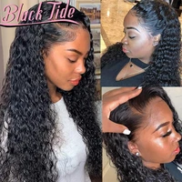 13x4 curly lace front human hair wigs brazilian 32 inch curly frontal wig remy 250 180 density lace front wig pre plucked wig