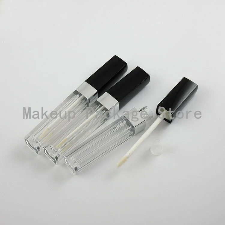 

10/30/50pcs 3.5ML Square Cosmetic Lip Paint Oil Storage Bottle, Plastic Beauty Lip Gloss Tube, Clear Lipstick Wands Container