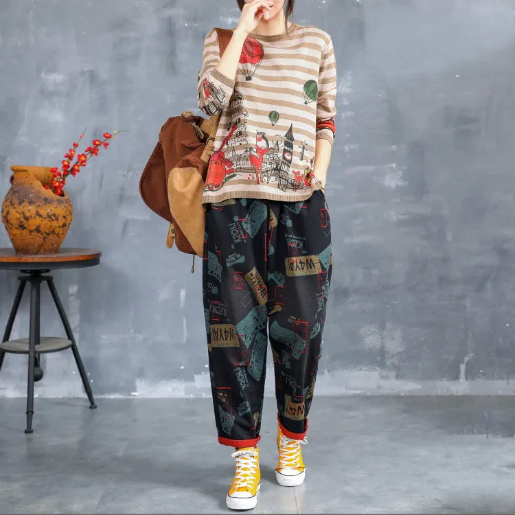 Max LuLu модные корейские женские осенние панк уличные женские эластичные брюки с принтом повседневные женские шаровары большого размера