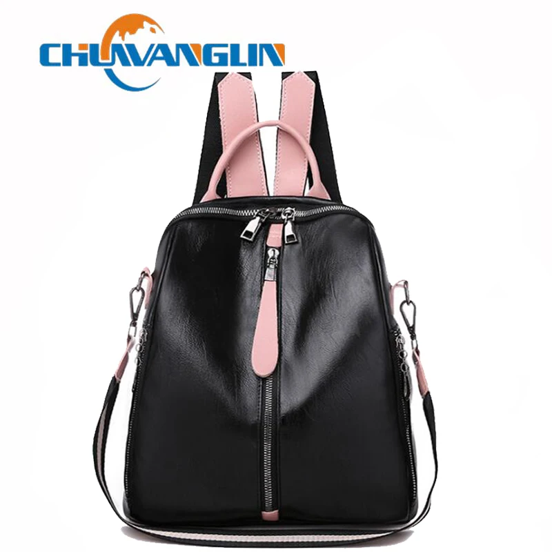 Модный кожаный рюкзак Chuwanglin женские повседневные Молодежные кожаные рюкзаки для