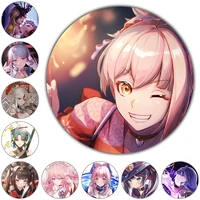 genshin impact female character badges game figures brooches cosplay pins brooches for bag clothing gifts jewelry for women 2021