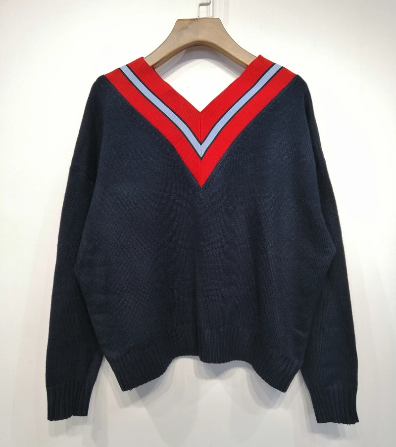 

Женский свитер, новинка осень-зима 2019, женский свитер Xiaoxiangfeng с V-образным вырезом