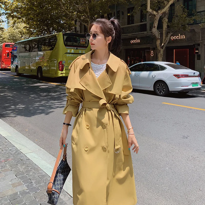 

Тренчкот осень 2021 Женская одежда в Корейском стиле Осень 2021 Женская модная легкая ветровка