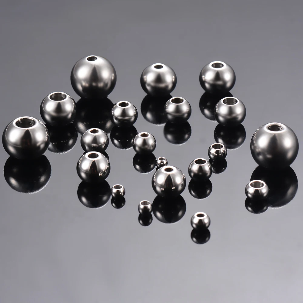 Бусины-разделители из нержавеющей стали серебристого цвета 50 шт./лот свободные
