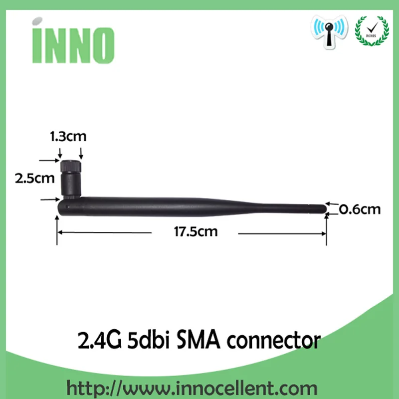 EOTH 100pcs 2.4g antenna 5dbi sma female wlan wifi 2.4ghz antene IPX ipex 1 SMA male pigtail Extension Cable iot module antena