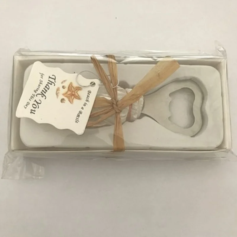 10 шт./лот свадебные подарки берега воспоминания Sea Shell Открывалка для бутылок