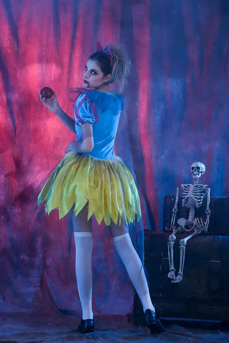 Кровавая Мария Снежная принцесса страшный костюм для Хэллоуина комплект женское