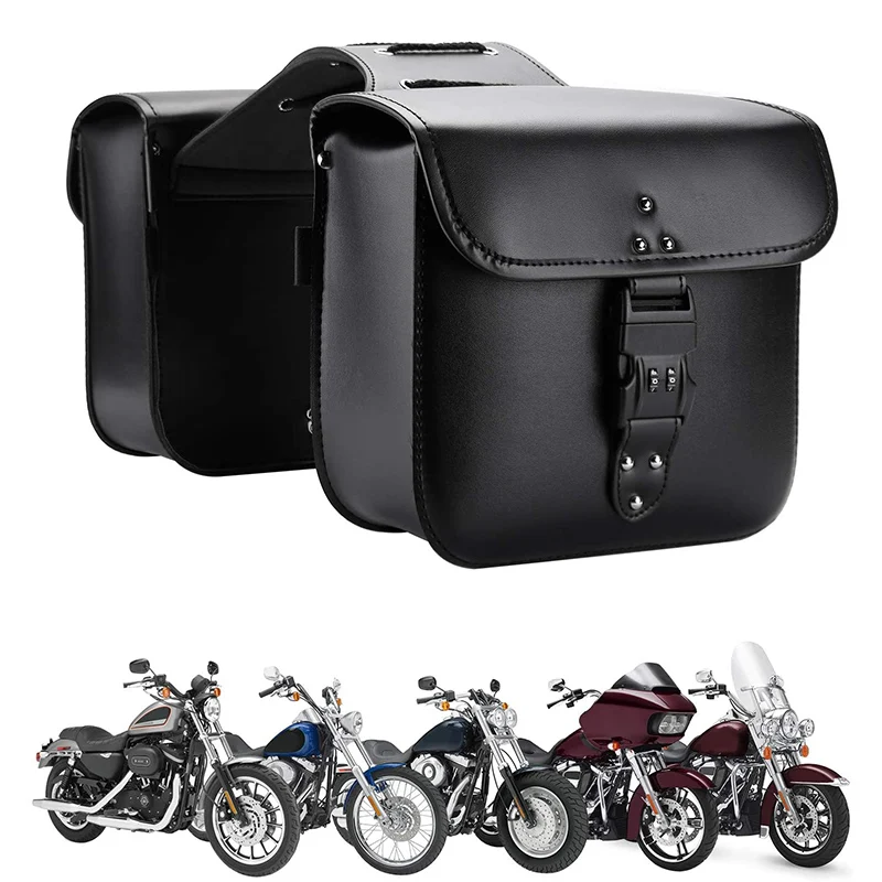 

Мотоциклетные сумки, сиденья, сумки для заднего сиденья, боковые сумки с замком, универсальные для Honda/Suzuki/Sportster/Softail/Dyna