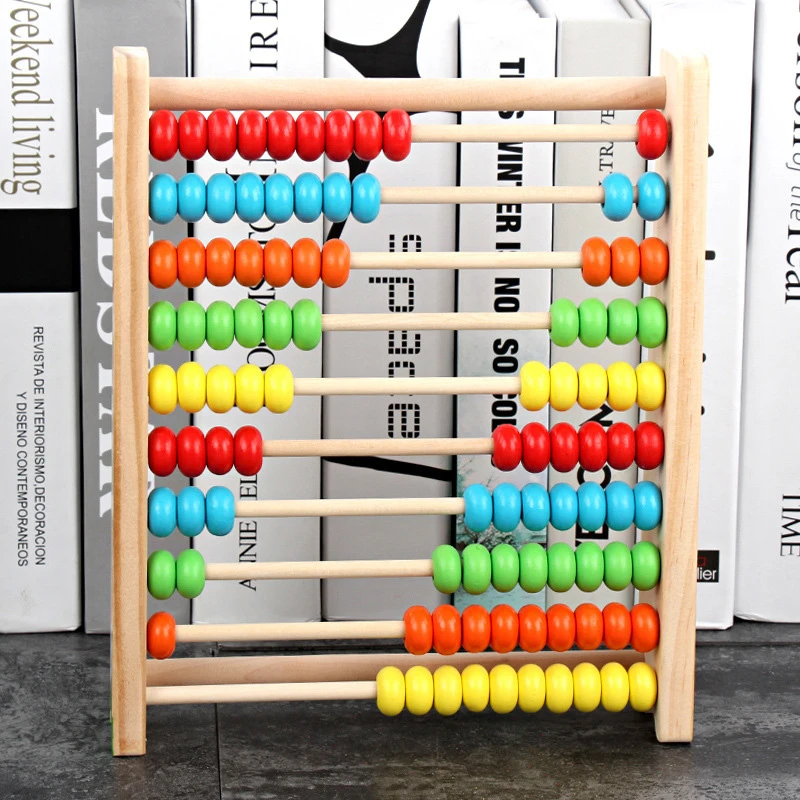 Wooden Children Colourful Digital Ten Archives Calculation Frame With An Abacus Child Initiation Good | Игрушки и хобби