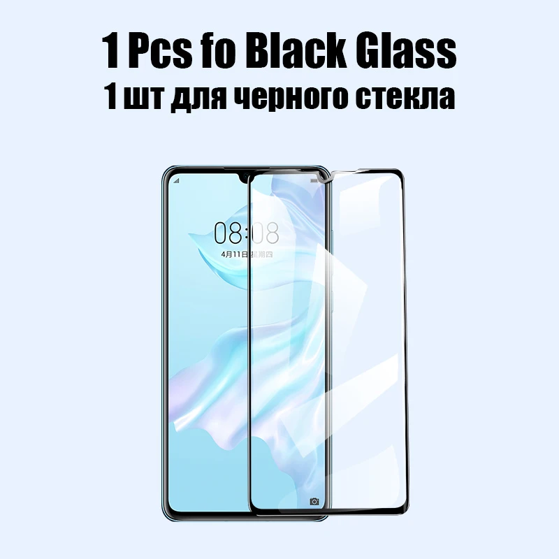 1Pcs of black Glass 2 в 1 Гидрогелевая пленка и закаленное стекло для huawei p30 p20 lite p smart Защита экрана для huawei mate 20 30 p30 pro стекло - Цвет: 1Pcs of black Glass