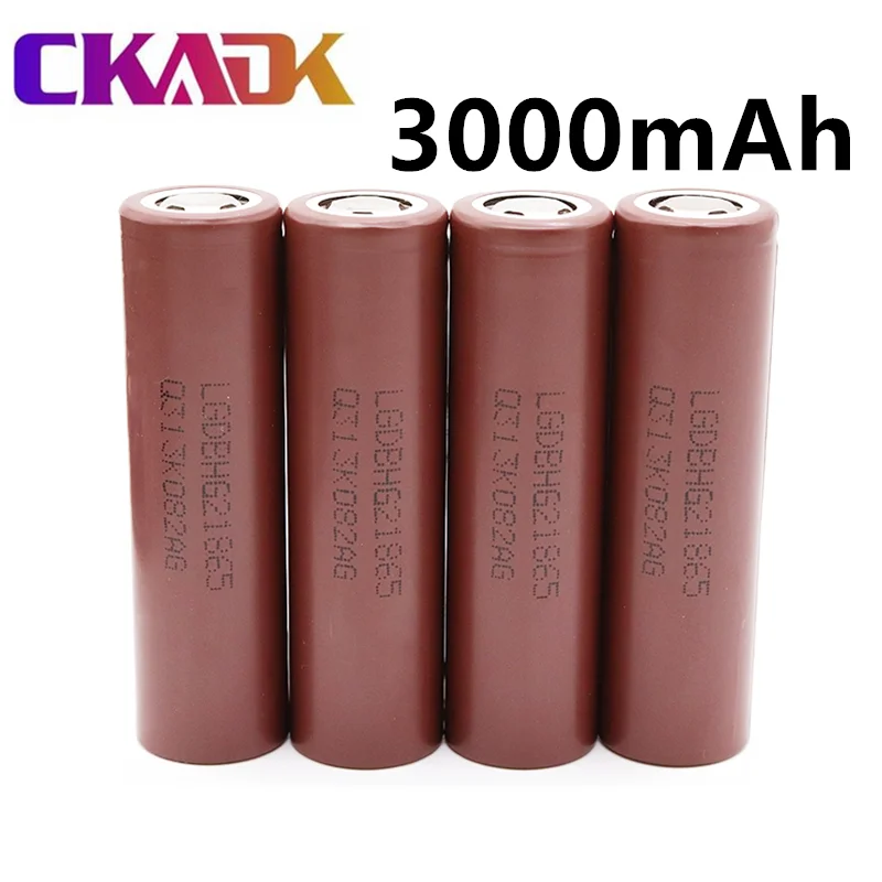 20 шт. 100% оригинальный аккумулятор большой емкости HG2 18650 3000 мАч для мощный ток